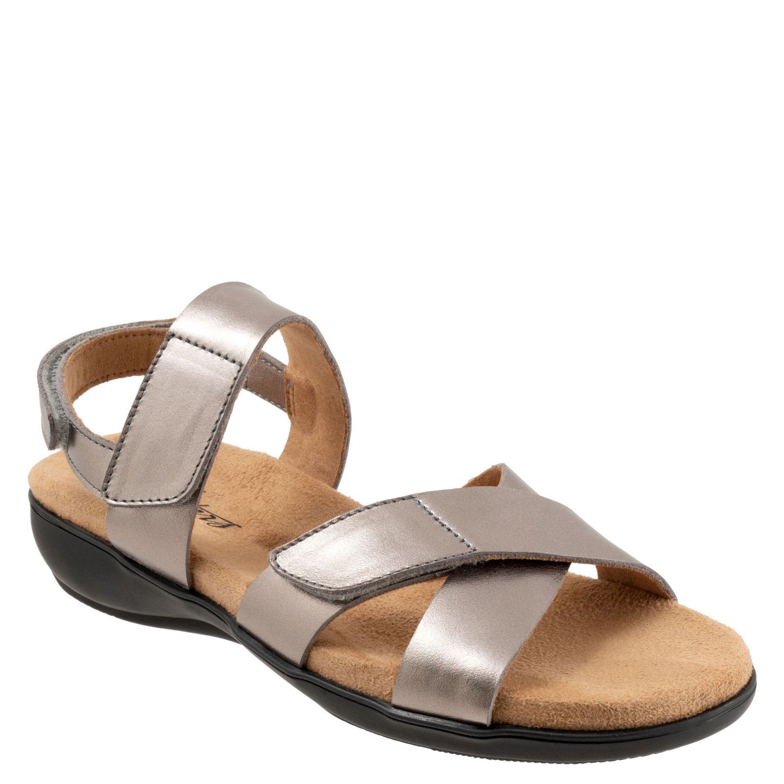 Trotters River Metallic - Womens 10.5 Metallic,Pewter Sandal W