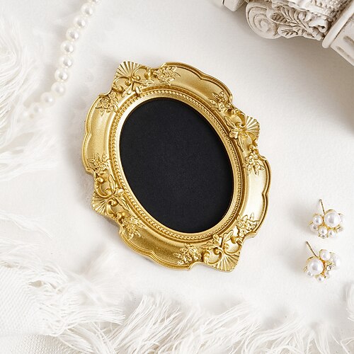 mini cornici vintage dorate europee in resina goffrata cornice portafoto – decorazione da parete dipinta a mano, decorazione da parete fai da te, piccolo accessorio per cornice portafoto per casa,