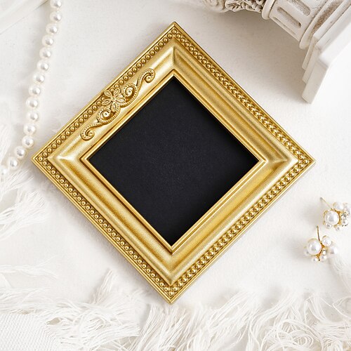 mini cornici vintage dorate europee in resina goffrata cornice portafoto – decorazione da parete dipinta a mano, decorazione da parete fai da te, piccolo accessorio per cornice portafoto per casa,
