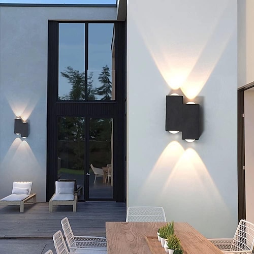 Lampada Da Parete Per Esterni Impermeabile Lampada Da Parete Per Esterni Su E Giù Luminosa Moderna Semplice Illuminazione A Led Per Esterni Cortile Lampada Da Parete A Doppia Testa Lampada Da Parete