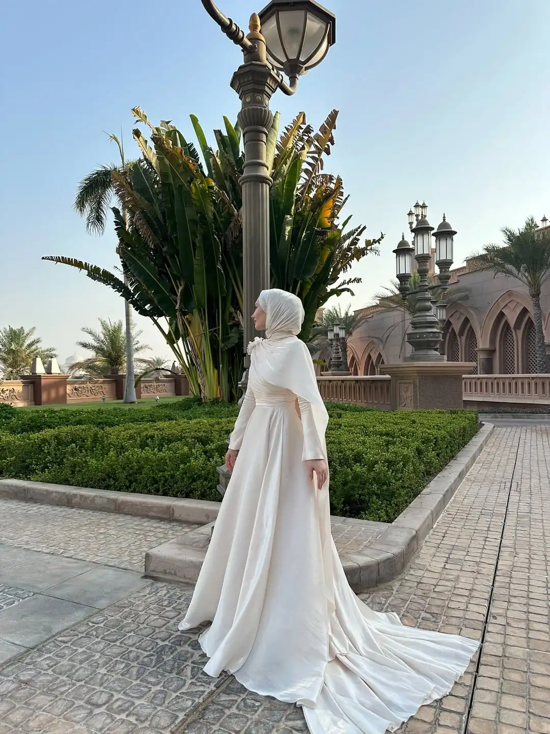 Elegante Langarm-Wickel-Abschlussballkleider 2023, elegantes A-Linien-Hochzeitskleid für Frauen, Gastbänder, formelle Kleider, individuell gestaltet Image