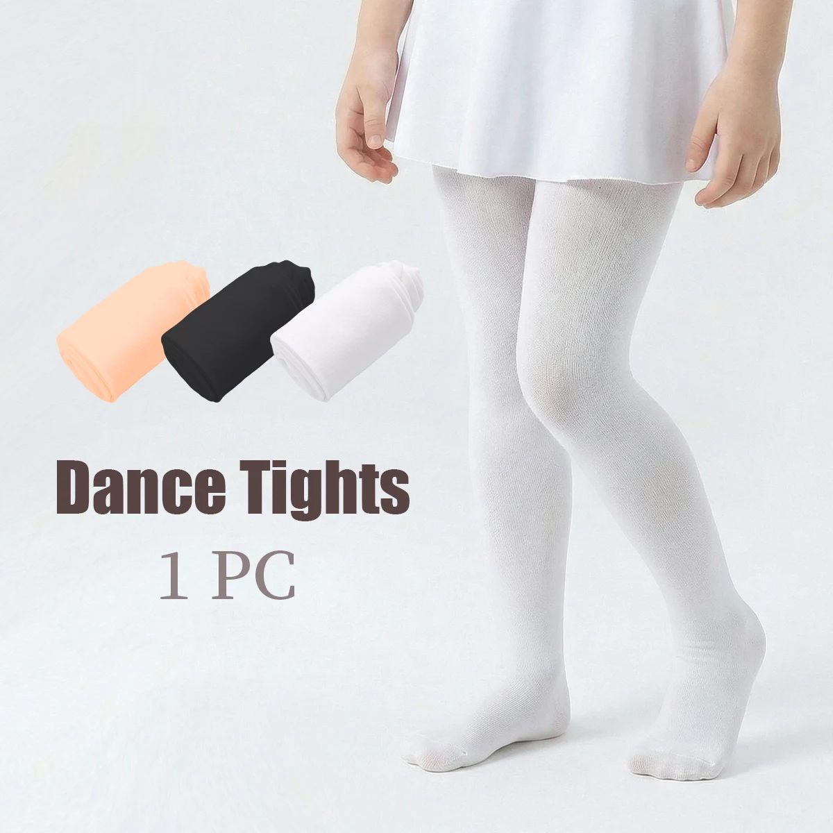1 Stück dehnbare Tanzstrumpfhose für Kinder – Design ohne Absatz für verbesserte Beweglichkeit Image