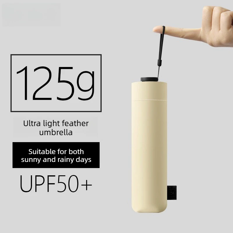 125g Japanischer tragbarer Sonnenschutz, UV-Schutz, Wetterbeständigkeit, manueller Regenschirm, neu Image