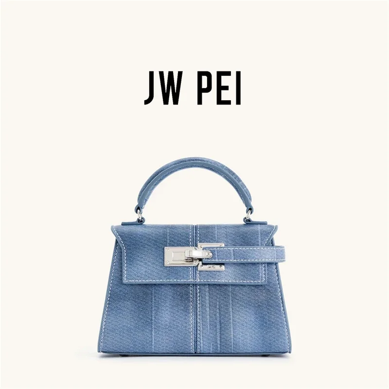 Borsa da Donna JW PEI Elise Designer Fashion 2026 Nuova Borsa Tote Blu Denim Piccola Borsa a Tracolla Quadrata Premium da Donna