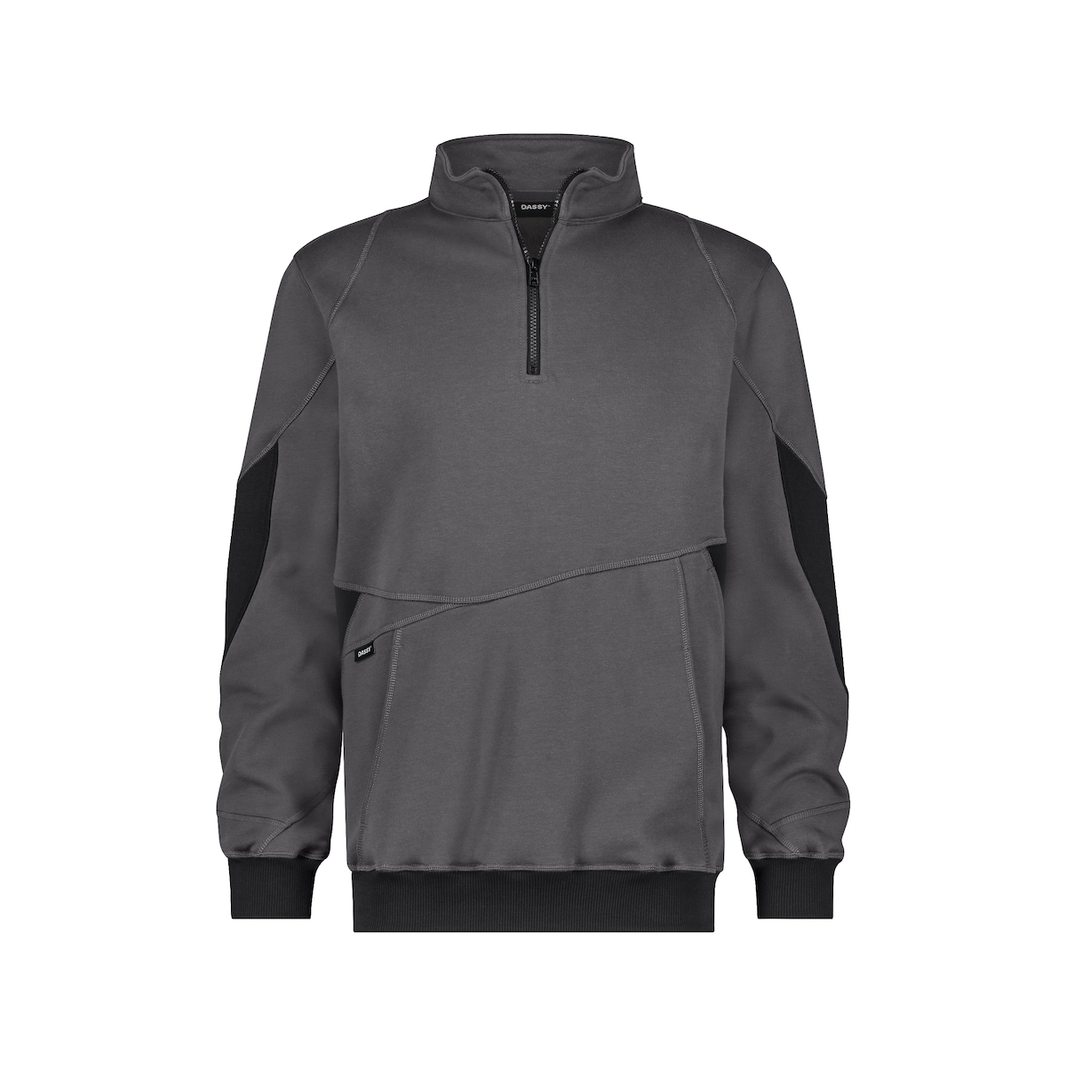 DASSY® Hyrax Next Sweatshirt mit Reißverschluss anthrazitgrau/schwarz M Image