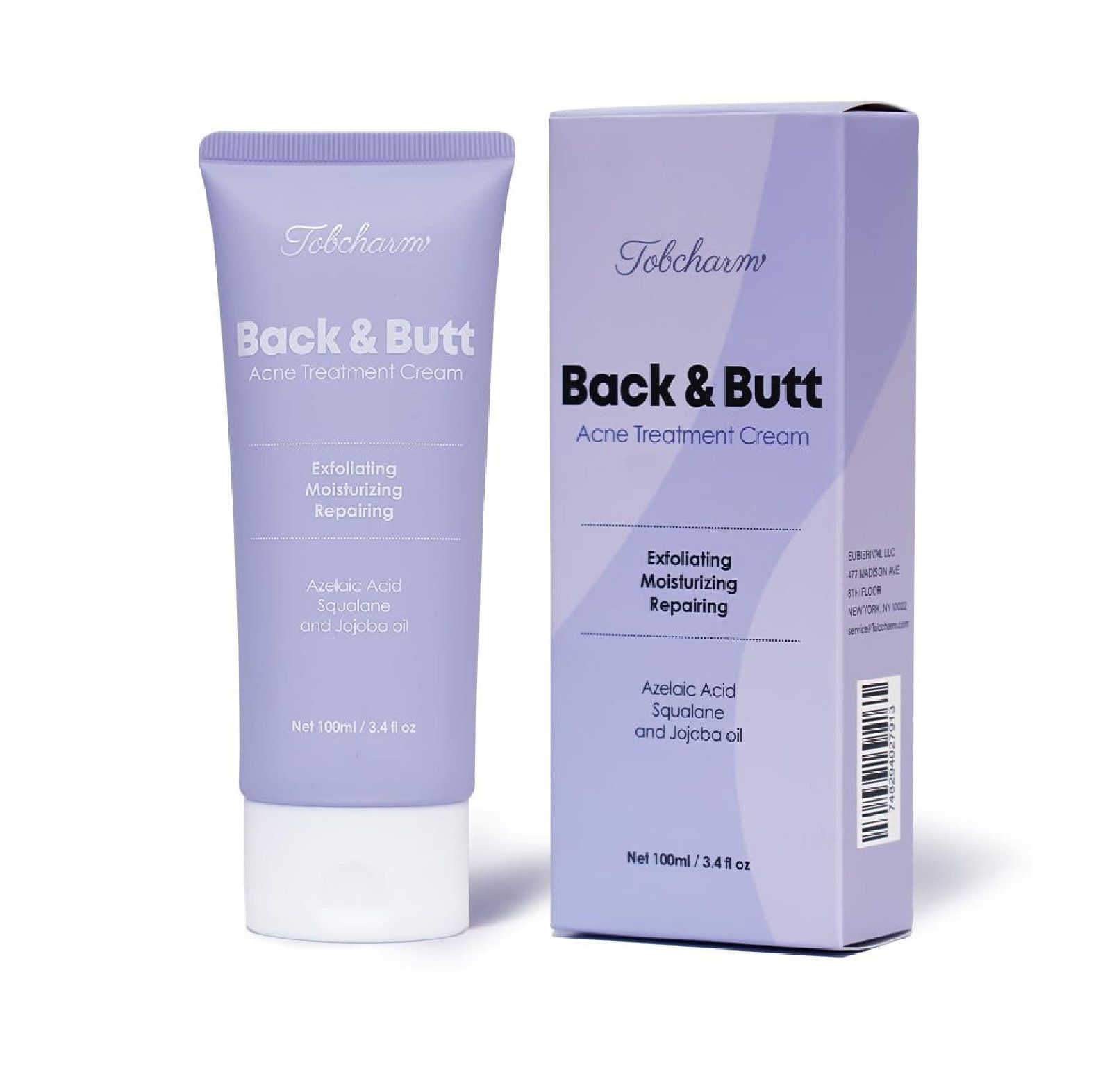 Tobcharm Crema Anti-Acne per Schiena e Glutei 100 ml
