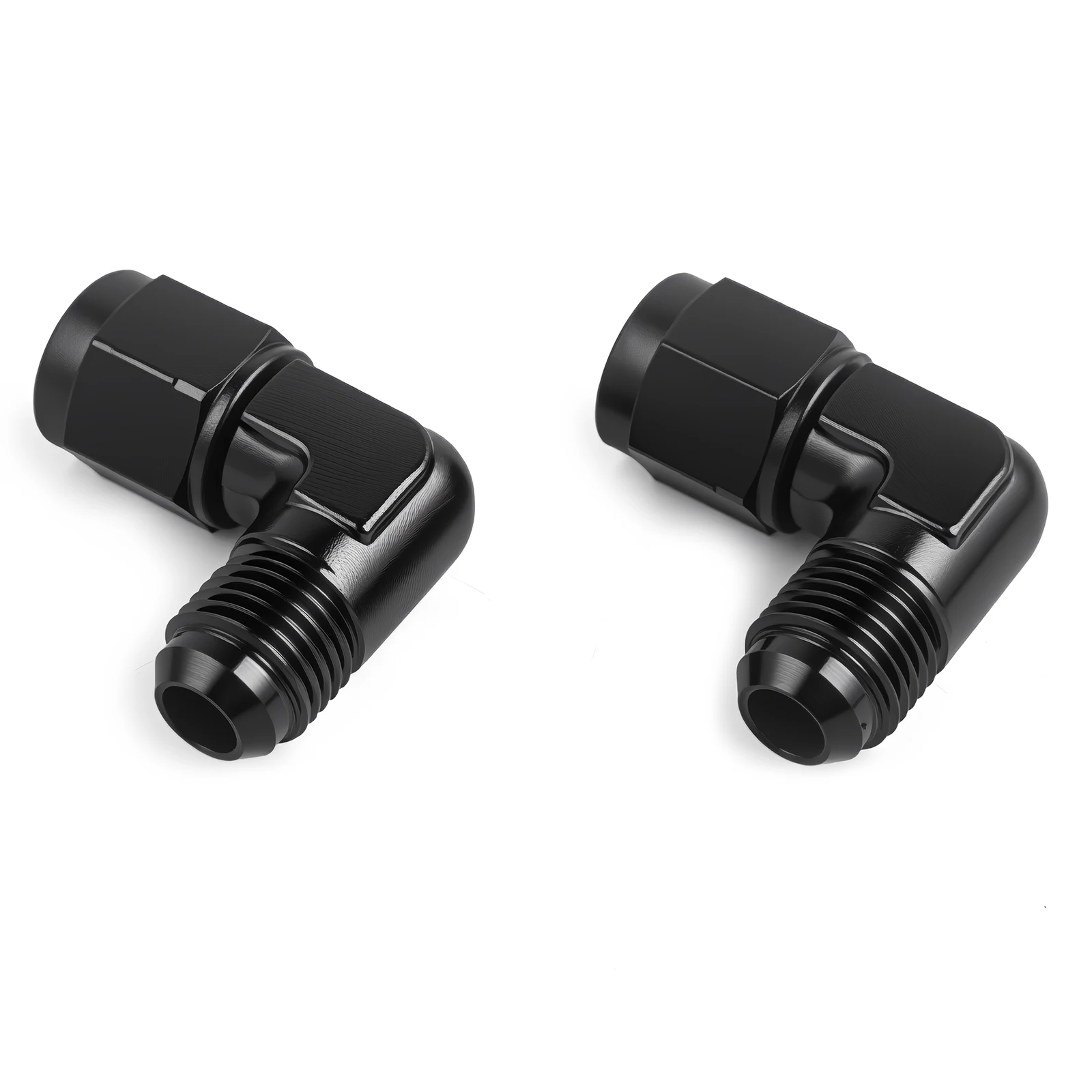 2 Teile/los Aluminium AN6 AN8 AN10 Stecker Auf AN6 AN8 Weibliche 90 Grad Schwenk Koppler Apapter Fitting Heizöl Transformation Armaturen Image