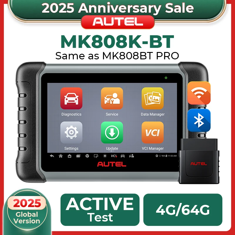 Autel MaxiCOM MK808K-BT Bidirektionaler Bluetooth-OBD2-Scanner wie MK808BT Pro MK808Z-BT Automotivo Car Diagnostic Scan Tool Image
