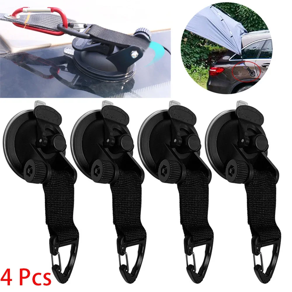 4 Stück Autozelt Saugnäpfe Schnalle Seite runde/dreieckige Markisen anker Outdoor Camping Zelt Saugnäpfe Anker Sicherungs haken Image