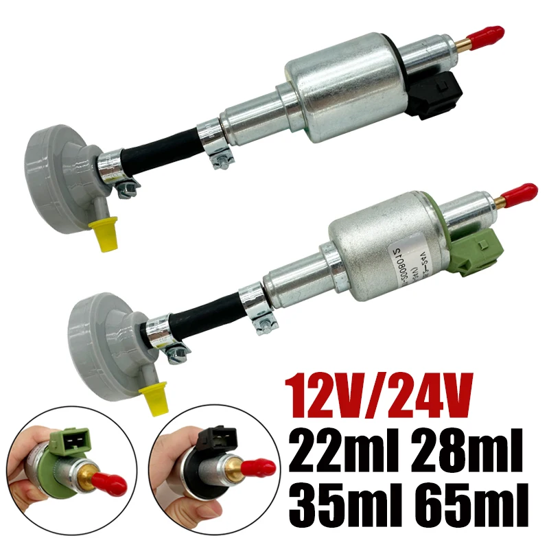 12V/24V Luft Diesel Standheizung Öl Kraftstoffpumpe Pulsmessgerät Pumpe mit Dämpfer Kraftstoff Rückschlagventil für Webasto Eberspacher 22/28/35/65ML