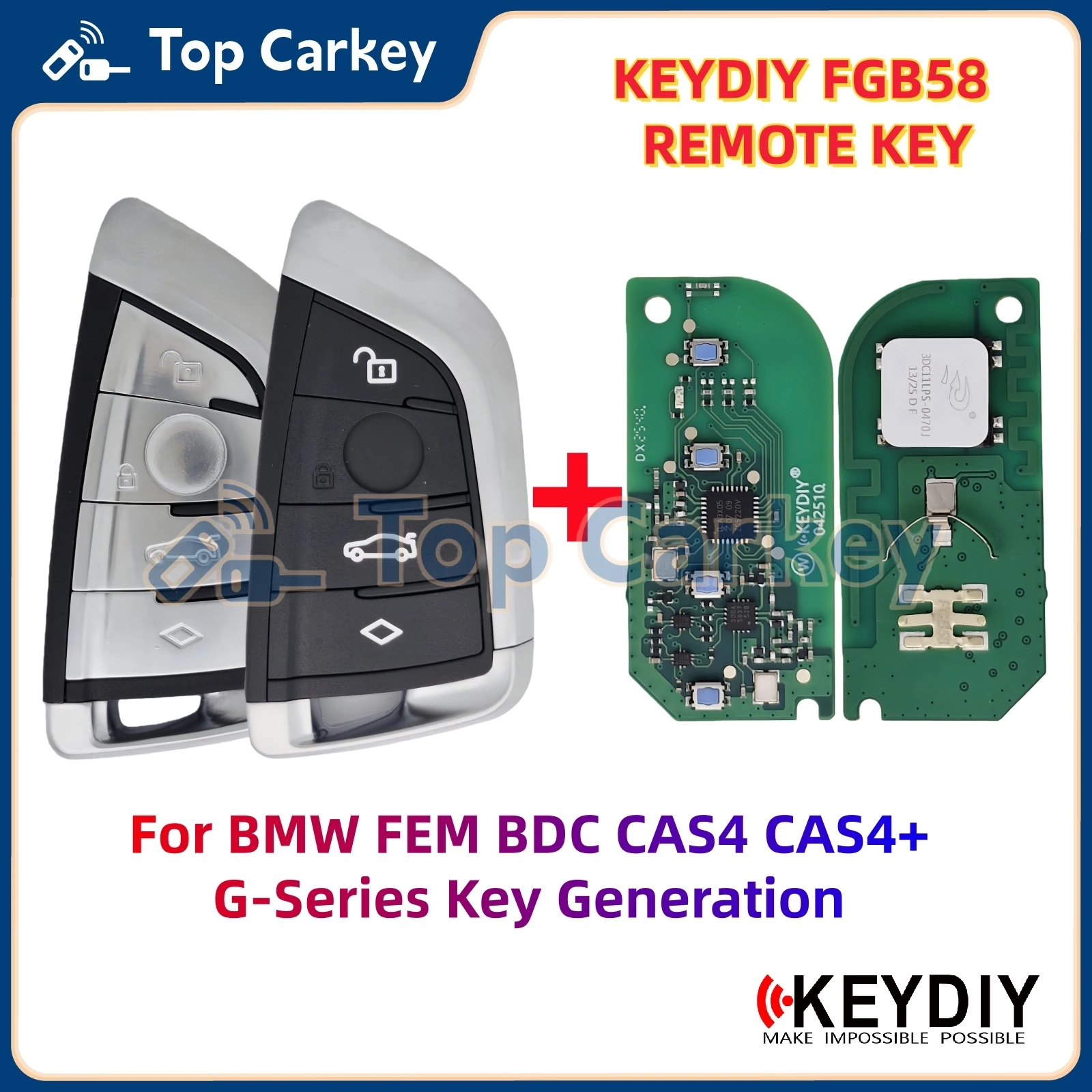 KEYDIY KD FGB58 Fernbedienungs-PCB 434MHz für BMW FEM BDC CAS4 CAS4+ G-Serie oder ZB-Serie Fernbedienungen Image