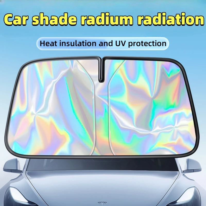 Auto Sonnenschutz Front schild neue Anti-Ultraviolett Sonnenschutz Sonnencreme Wärmedämmung Sonnenschutz Regenschirm Windschutz scheibe Auto Schatten Radiu Image