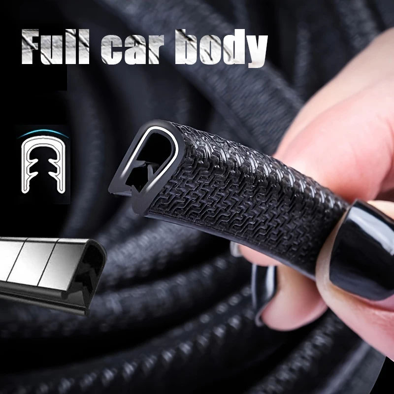 Auto Tür Schutz Rand Scratch Streifen Schutz Trim Auto Tür Lärm reduktion Anti Kollision Schutz Mit Stahl Carstyling Image