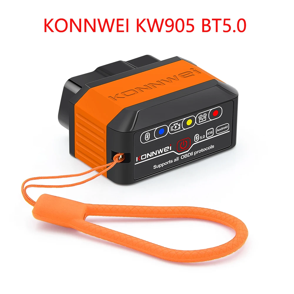 KONNWEI KW905 ELM327 V1.5 OBD2 Scanner Bluetooth 5,0 Für Android/IOS ELM 327 OBD 2 Auto Diagnose werkzeug Code Reader Image