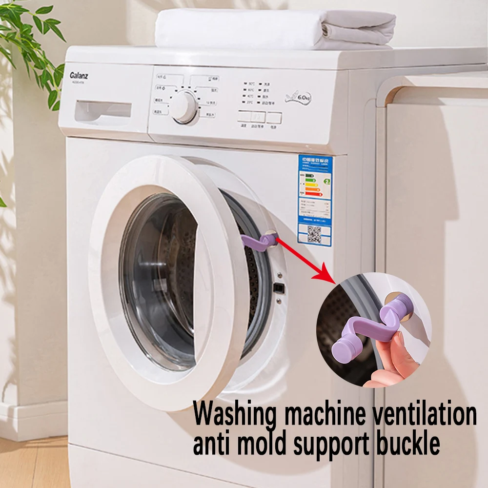 Washing machine door buckle, ventilation, mold proof, odor proof, drum washing machine magnetic suction fixing buckle