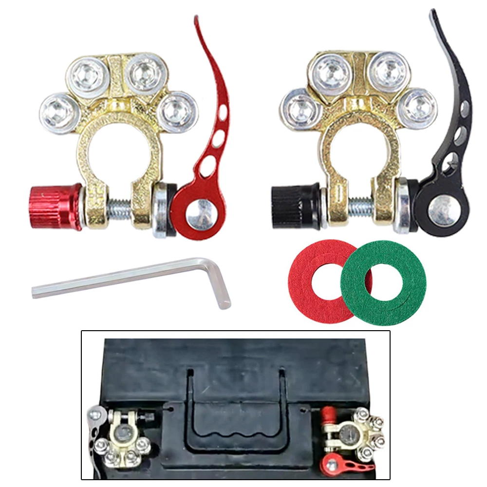 Auto Batterie Schnell Trennen Terminal 22/21/5Pcs Auto Batterie Stecker Kit Batterie Universal Kabel Adapter Fahrzeuge SUV Lkw Image