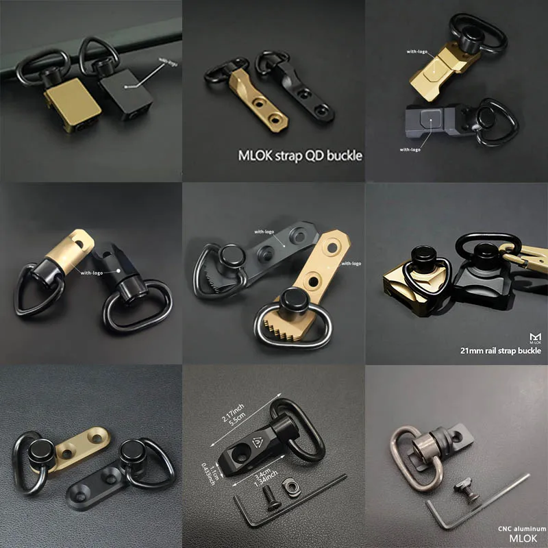 Taktischer QD-Schlaufenadapter für Mlok/21MM-Schiene Schnellverschluss-Schlaufenhaken AR15 Jagdzubehör Image
