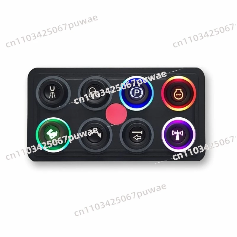 8 Gang Silicone Waterproof Switch Panel System For Car RV Yacht Modification Universal Auto Electrical Control Panel