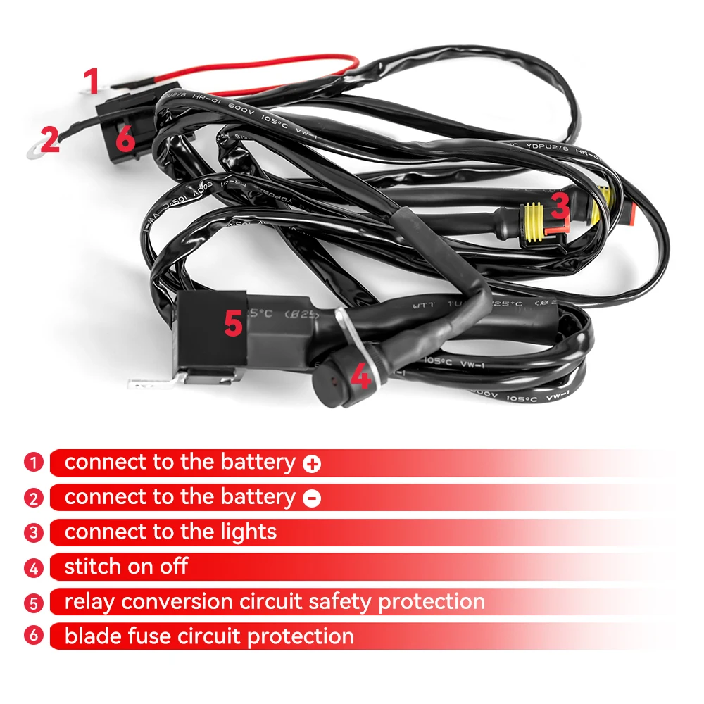 Motorrad LED Nebel Licht Kabelbaum Scheinwerfer Refit Schalter Relais Draht Für BMW R1200 GS Motorrad Scheinwerfer Kabel Zubehör Image