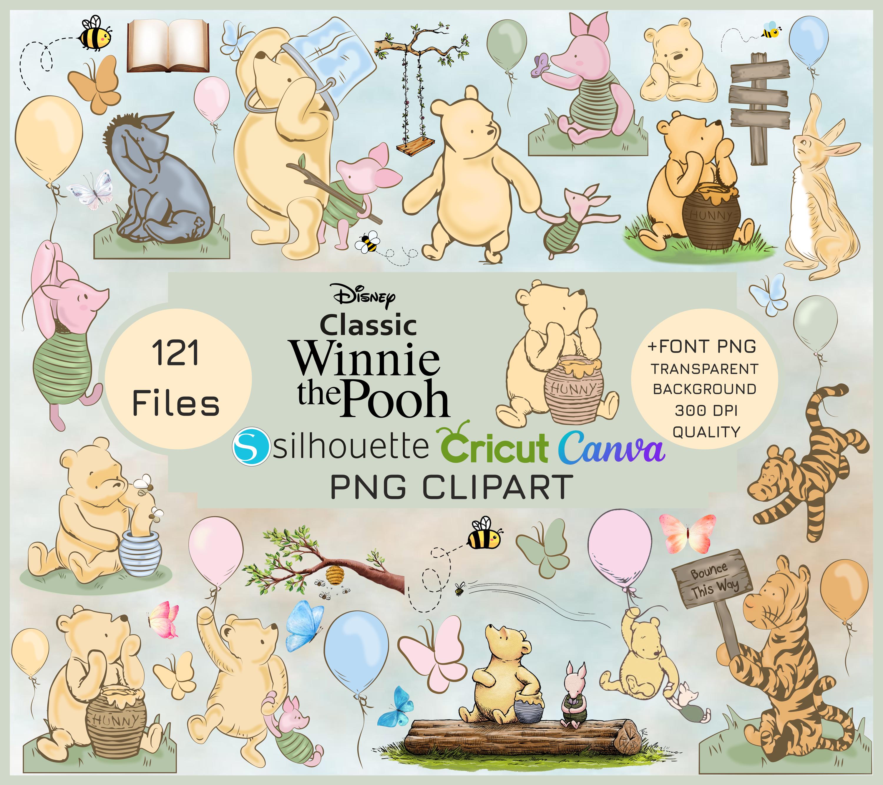 MEGA 122 Classic Winnie the Pooh e i suoi amici PNG Clipart, Winnie The Pooh PNG Bundle Clipart Classic Winnie the Pooh Png Digital Bundle