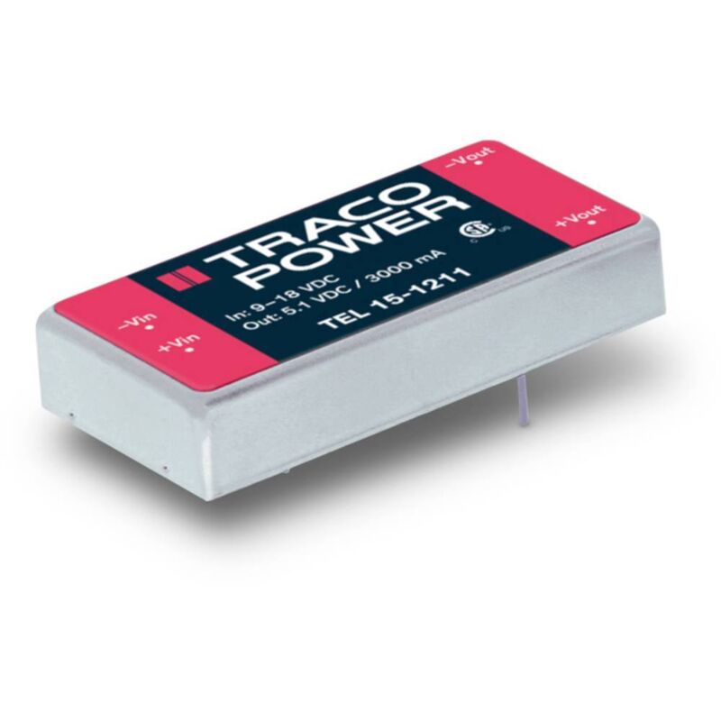 Tracopower - Tel 15-1223 Convertitore Dc/dc Da Circuito Stampato 12 V/dc 15 V/dc, -15 V/dc 500 Ma 15 W Num. Uscite: 2 X C