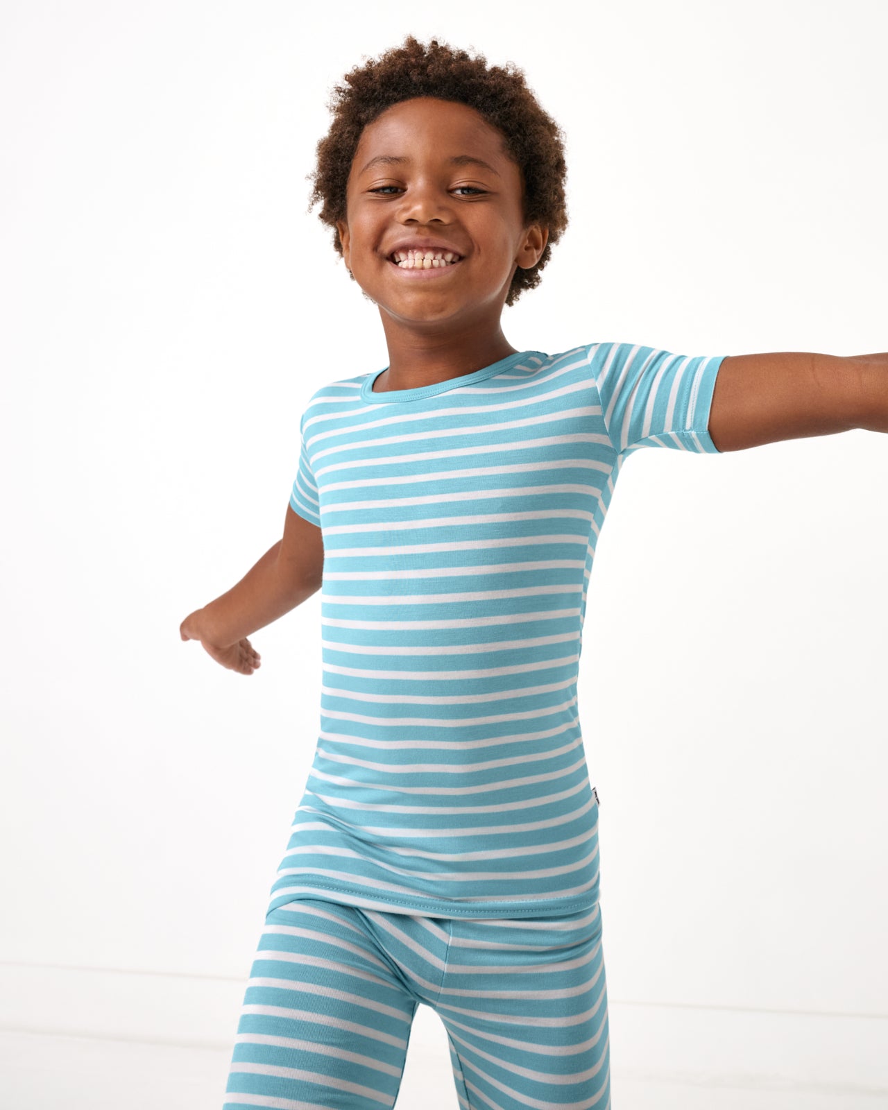 Dockside Stripe Two-Piece Short Sleeve & Shorts Pajama Set - 12-18 months