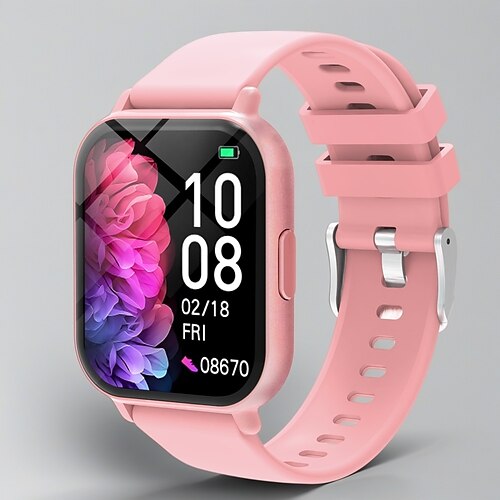 Smartwatch für Damen und Herren, Fitness-Tracker mit individuell gestaltbaren Hintergrundbildern, Herzfrequenz-, Schlaf- und Sauerstoffsättigungsüberwachung (SpO2), wasserdicht nach IP68, Image