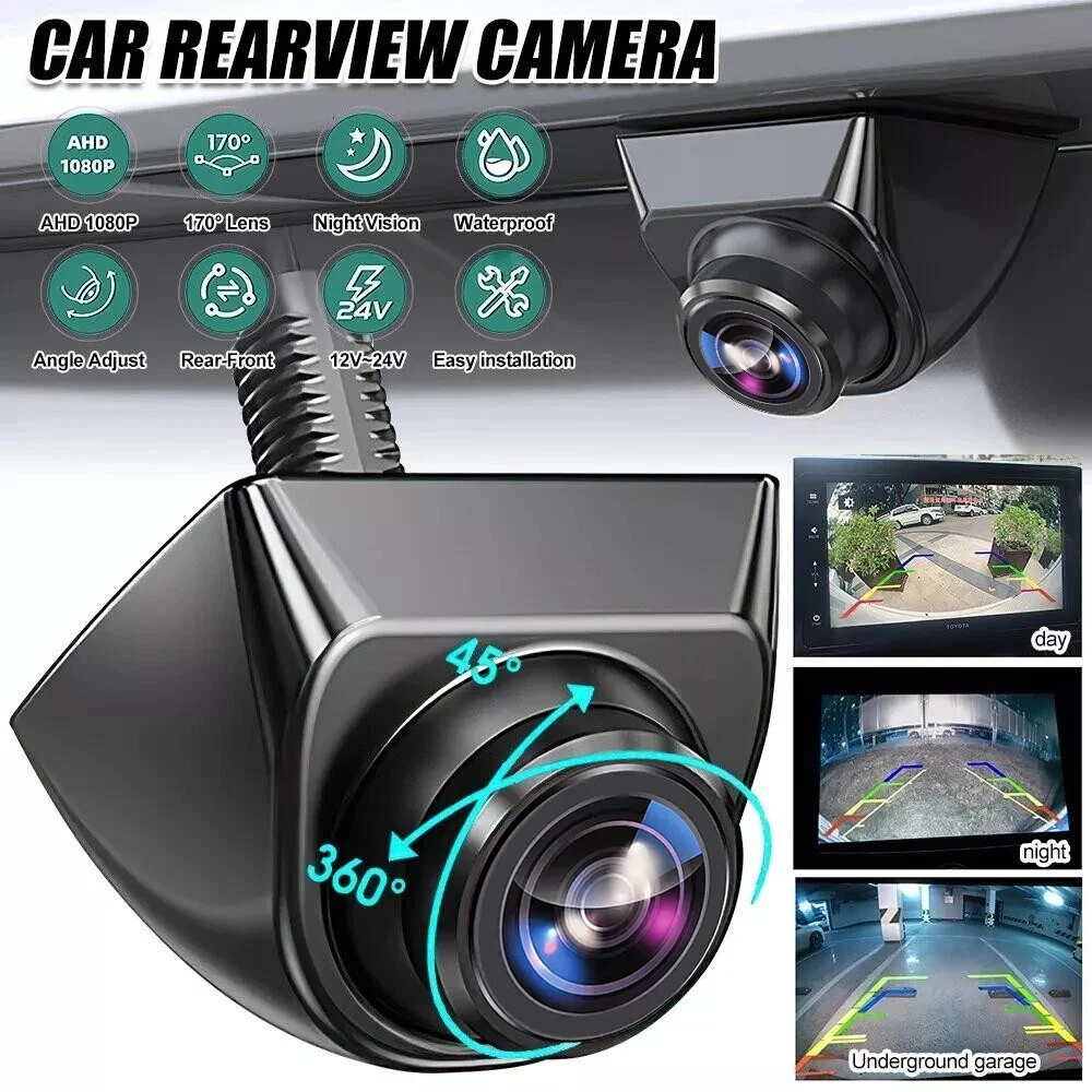 Telecamera per retromarcia per auto CVBS AHD 1080P Full HD Telecamera per retromarcia 170 ° Telecamera per retromarcia per auto con visione notturna grandangolare Fisheye Len