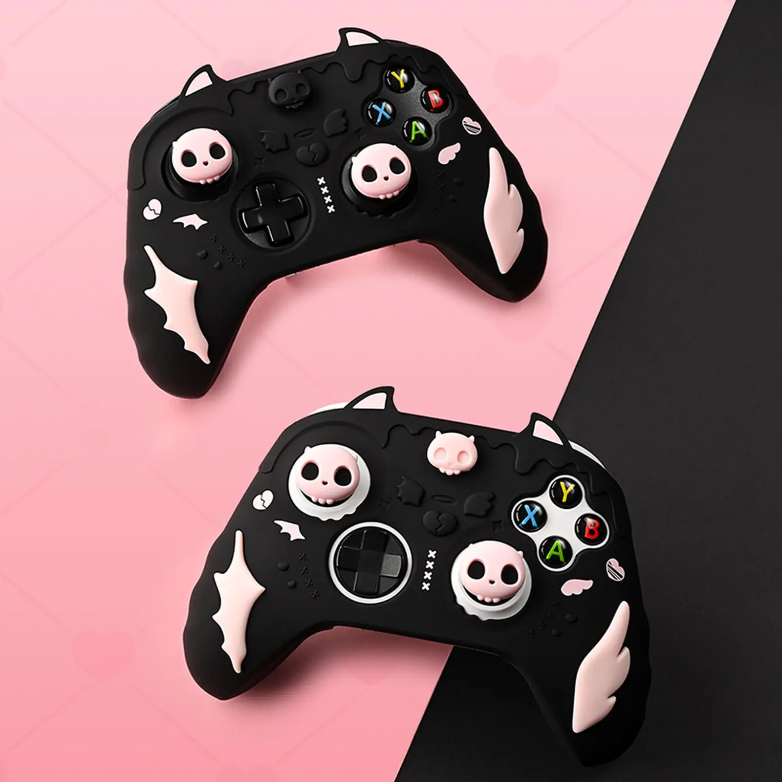 GeekShare Sweetheart Skull Anti-Slip Controller Skin for Xbox Series, Protective Case Cover for Xbox Series S/X Controller