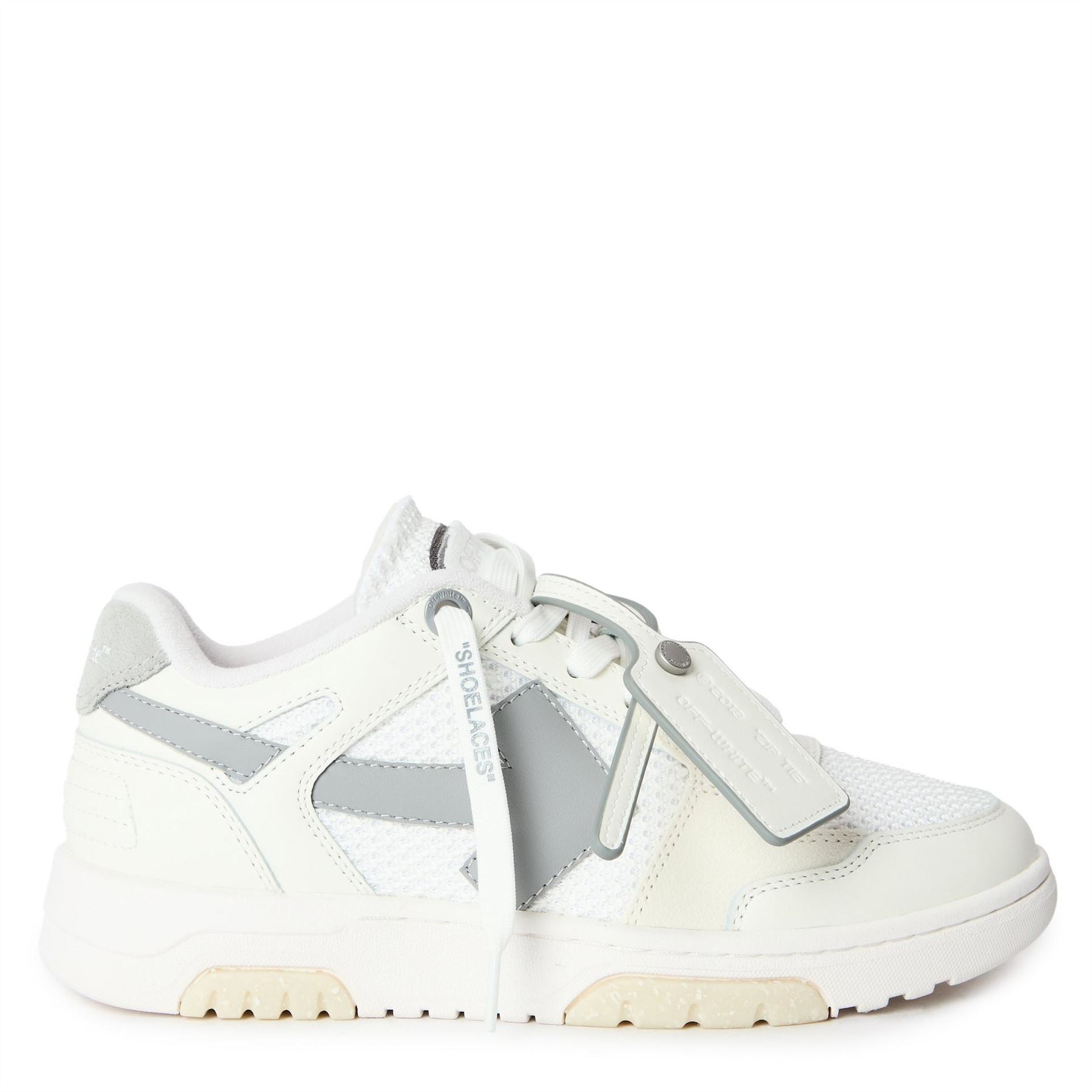Off-white Womens Off White Ooo Slim Eco Conscious Sneakers in White/grey - Size UK 4 | Off-white Sale | Discount Designer Brands