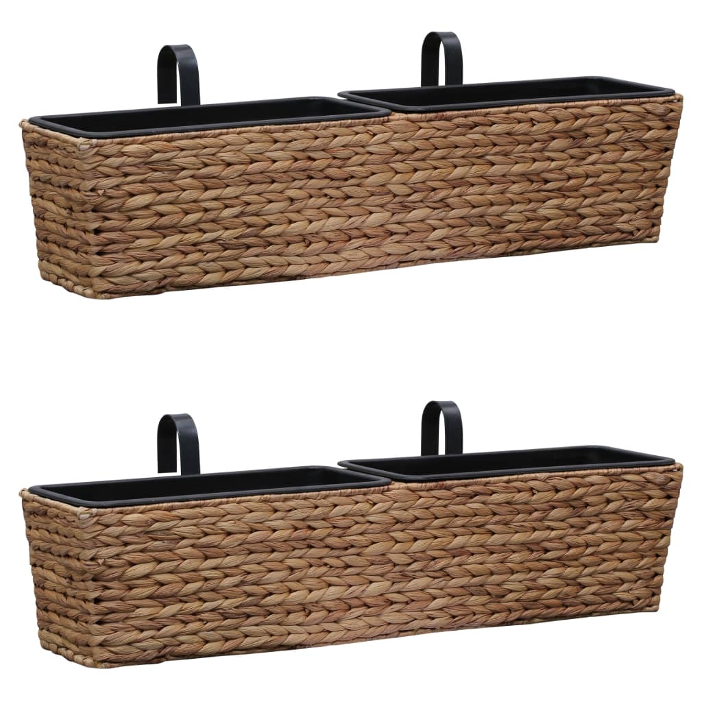 Helloshop26 - Set mit 2 Wasserhyazinthen-Pflanzgefäßen 39 cm braun 02_0000881 Image