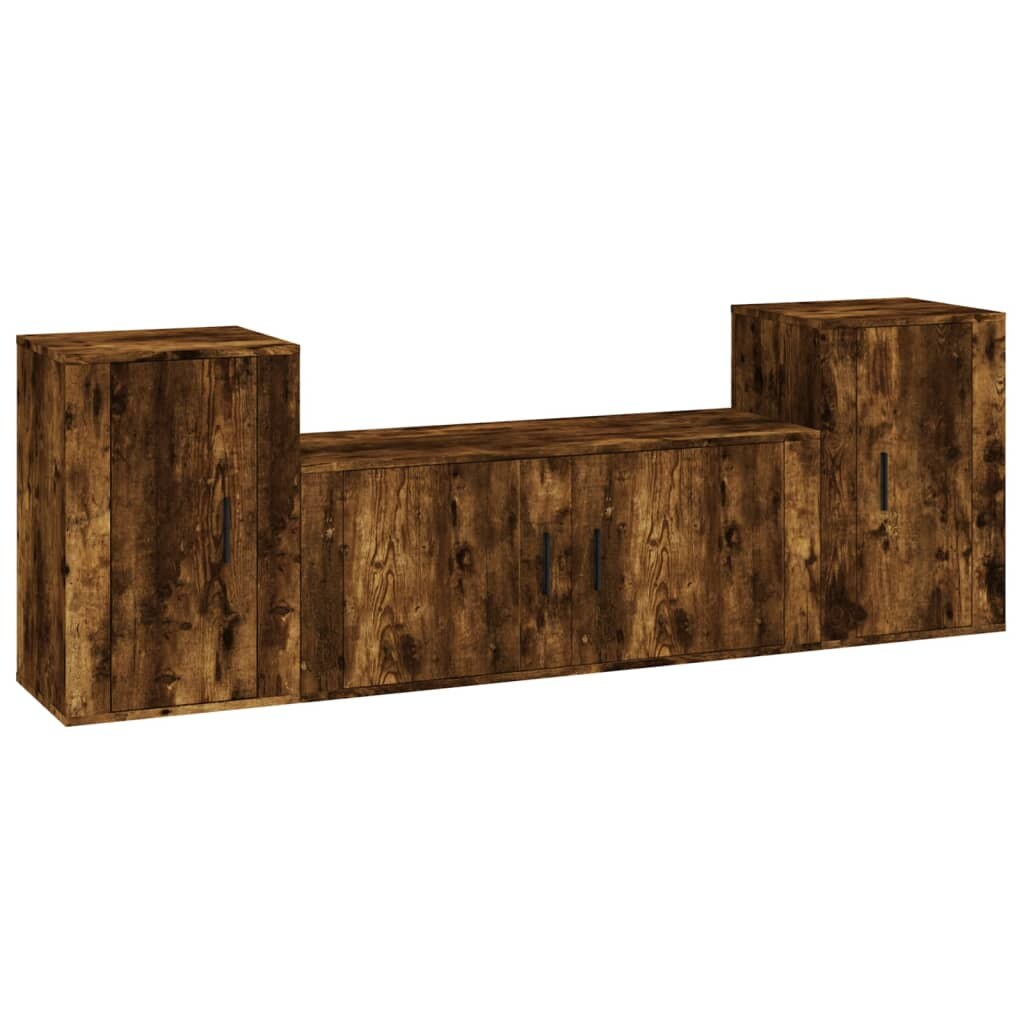 Helloshop26 - 3-teiliges Möbelset bestehend aus Kleiderschrank Sideboard und TV-Schrank Wohn-/Schlafzimmermöbel Lounge geräucherte 02_0024602 Image