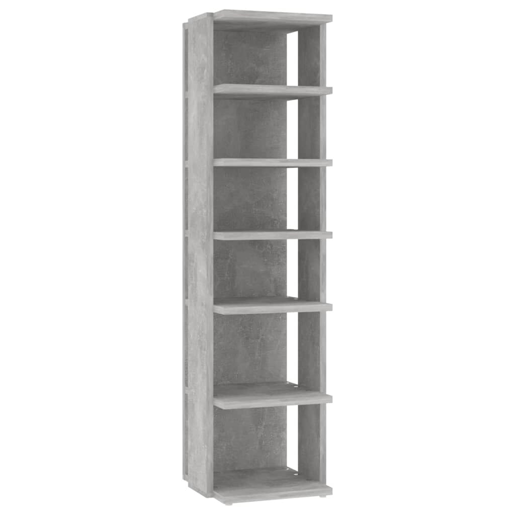 Helloshop26 - Schuhschrank Schuhaufbewahrung Möbel für Eingangsbereich/Flur/Wohnzimmer 27,5 x 27 x 102 cm Holzwerkstoff grau 02_0021803 Image