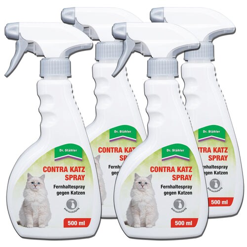 Contra Katzen-Fernhaltespray: Zuverlässiger Katzenschutz für Haus und Garten: 4 x 500 ml
