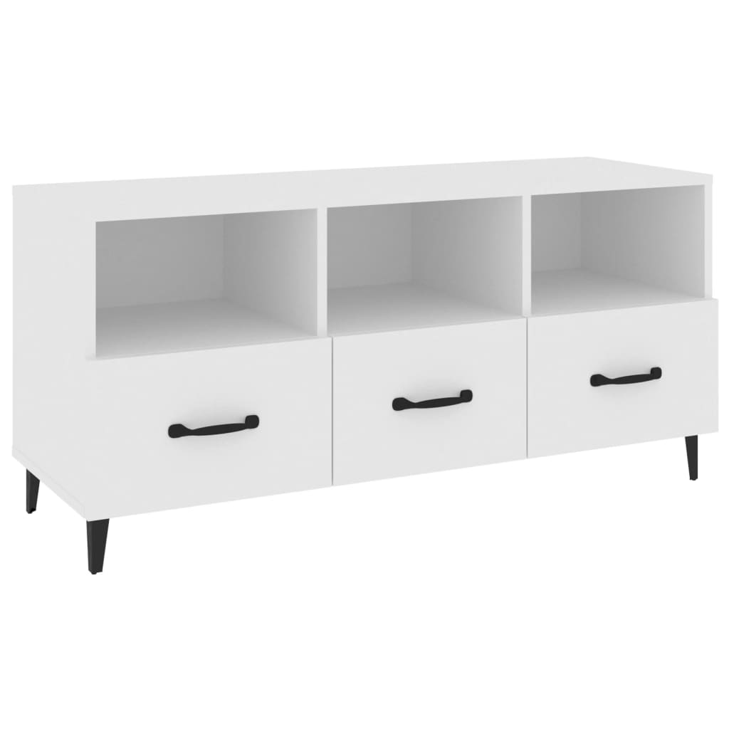Helloshop26 - Multimedia-TV-Ständer TV-Regal Sideboard TV-Schrank Esszimmer Wohnzimmer Schlafzimmer 102 x 35 x 50 cm weißes 02_0025576 Image