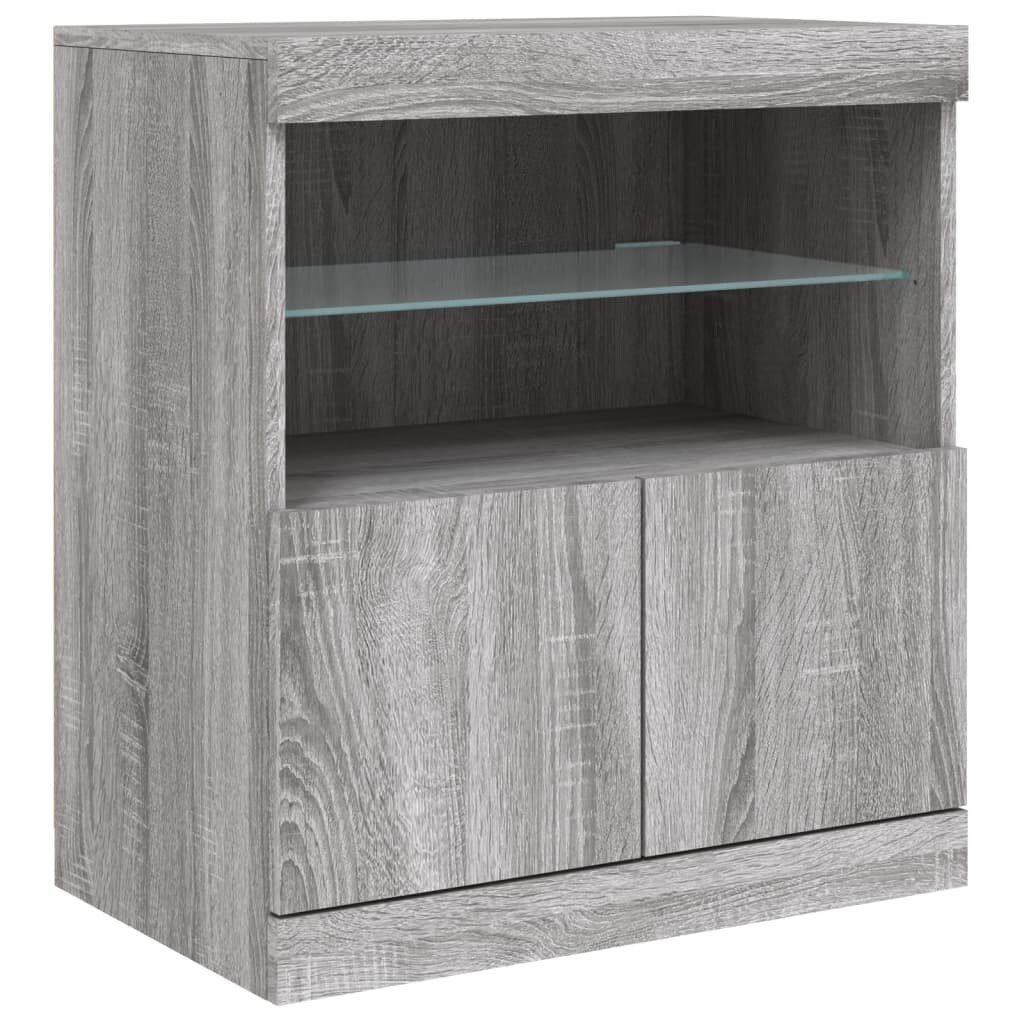 Helloshop26 - Buffet Sideboard Kommode Kleiderschrank Aufbewahrungsmöbel Organizer für Küche Wohnzimmer Lounge mit Sonoma 02_0030080 Image
