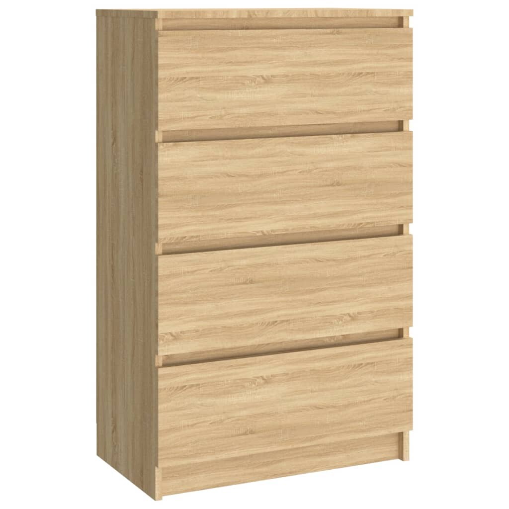 Helloshop26 - Buffet Sideboard Kommode Kleiderschrank Aufbewahrungsmöbel Organizer Küche Wohnzimmer Sonoma-Eiche 60 x 35 x 98,5 cm 02_0031617 Image