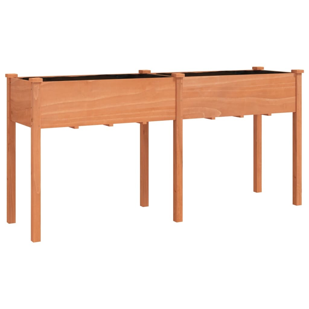 Helloshop26 - Hochbeet/Pflanzkasten mit Einlage 161 x 45 x 76 cm massives Tannenholz braun 02_0038125 Image
