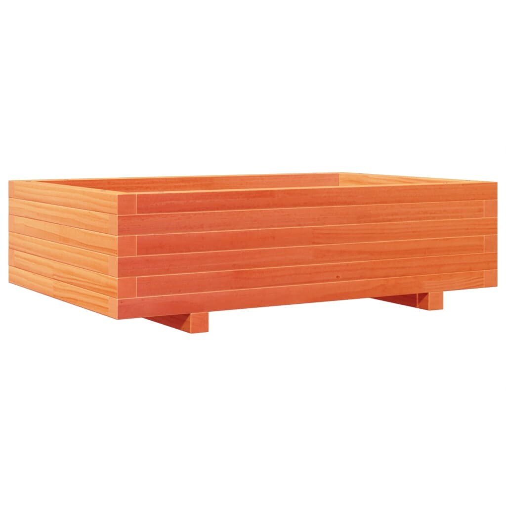 Helloshop26 - Hochbeet für Pflanzen Blumen Terrasse Garten gewachst 90 x 60 x 26,5 cm massives Kiefernholz braun 02_0038519 Image
