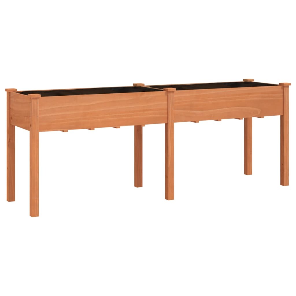 Helloshop26 - Hochbeet/Pflanzkasten mit Einsatz 203 x 53 x 76 cm massives Tannenholz braun 02_0038129 Image