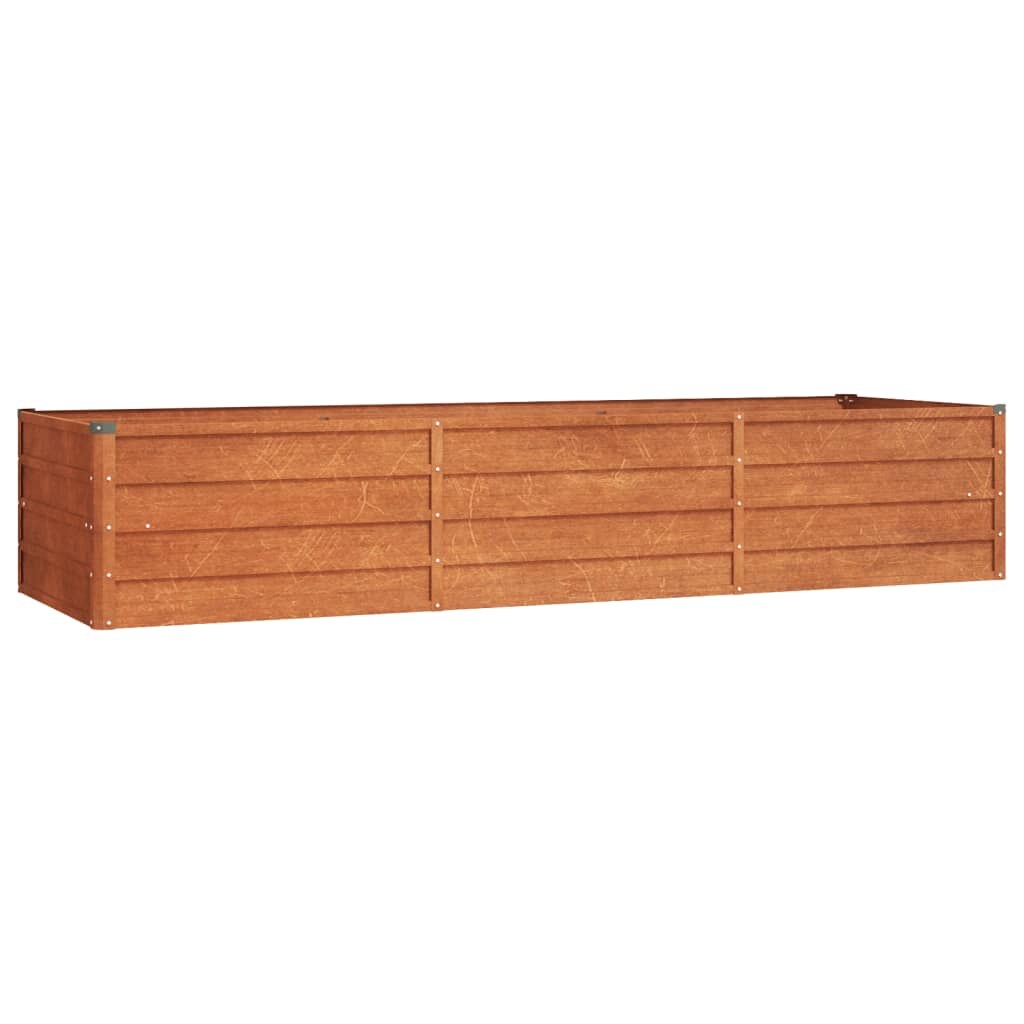 Helloshop26 - Hochbeet für Pflanzen Blumen Terrasse Garten Rostoptik 240 x 80 x 45 cm brauner Cortenstahl 02_0039868 Image