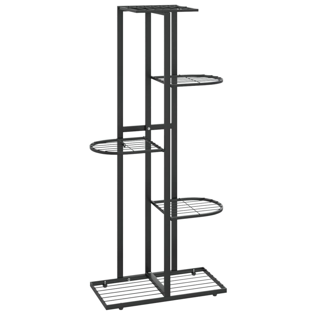 Helloshop26 - 5-stöckiger Pflanzenständer/Blumenschrank 43 x 22 x 98 cm Schwarzes Metall 02_0045162 Image