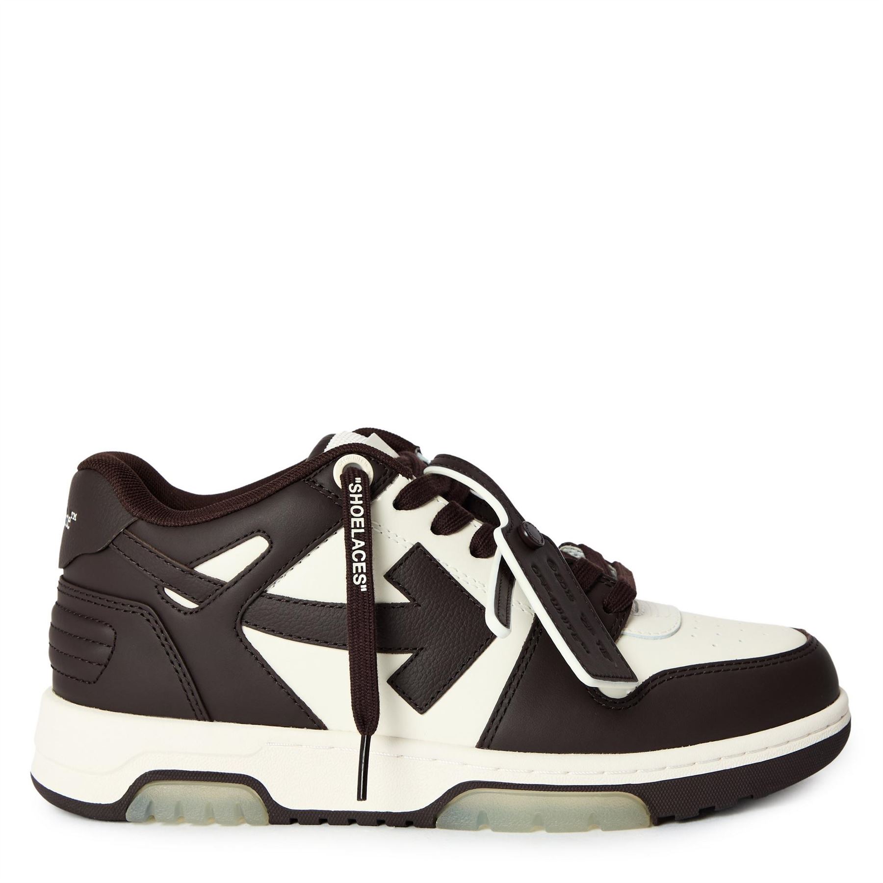Off-white Womens Off White Out Of Office Trainers, Signature Arrows Sneakers in.chocolate Cream - Brown - Size UK 4