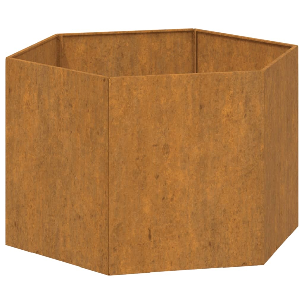 Helloshop26 - Hochbeet für Pflanzen Blumen Terrasse Garten rostfarben 60 x 60 x 45 cm brauner Cortenstahl 02_0038722 Image