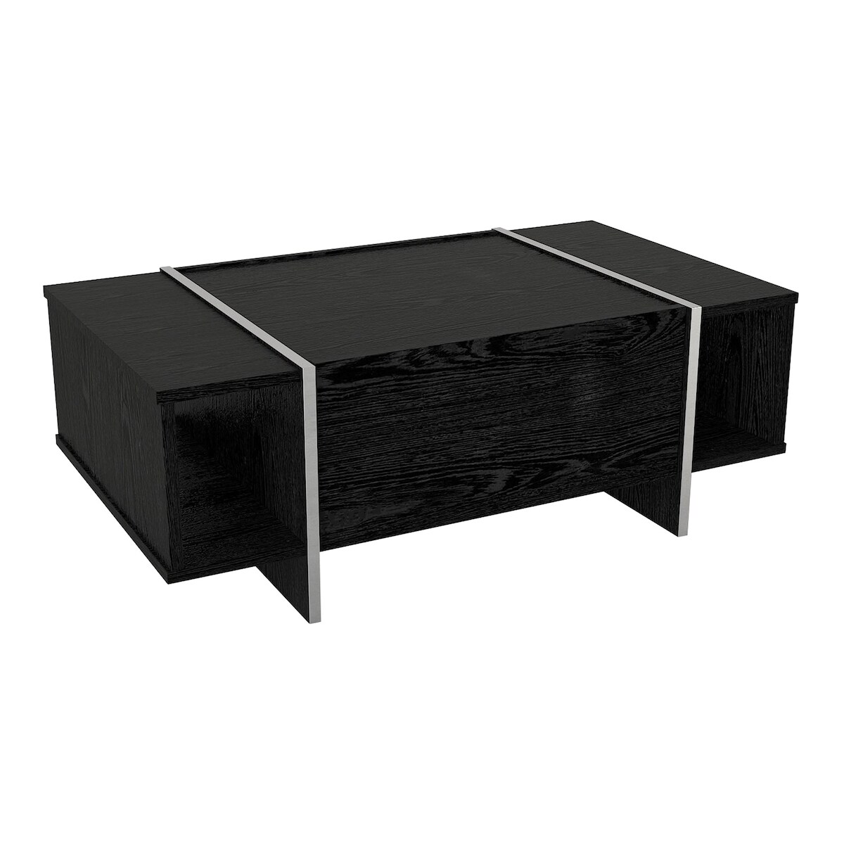 Helloshop26 - Beistelltisch schwarz/silber 104 x 60 x 38 cm 03_0010864 Image