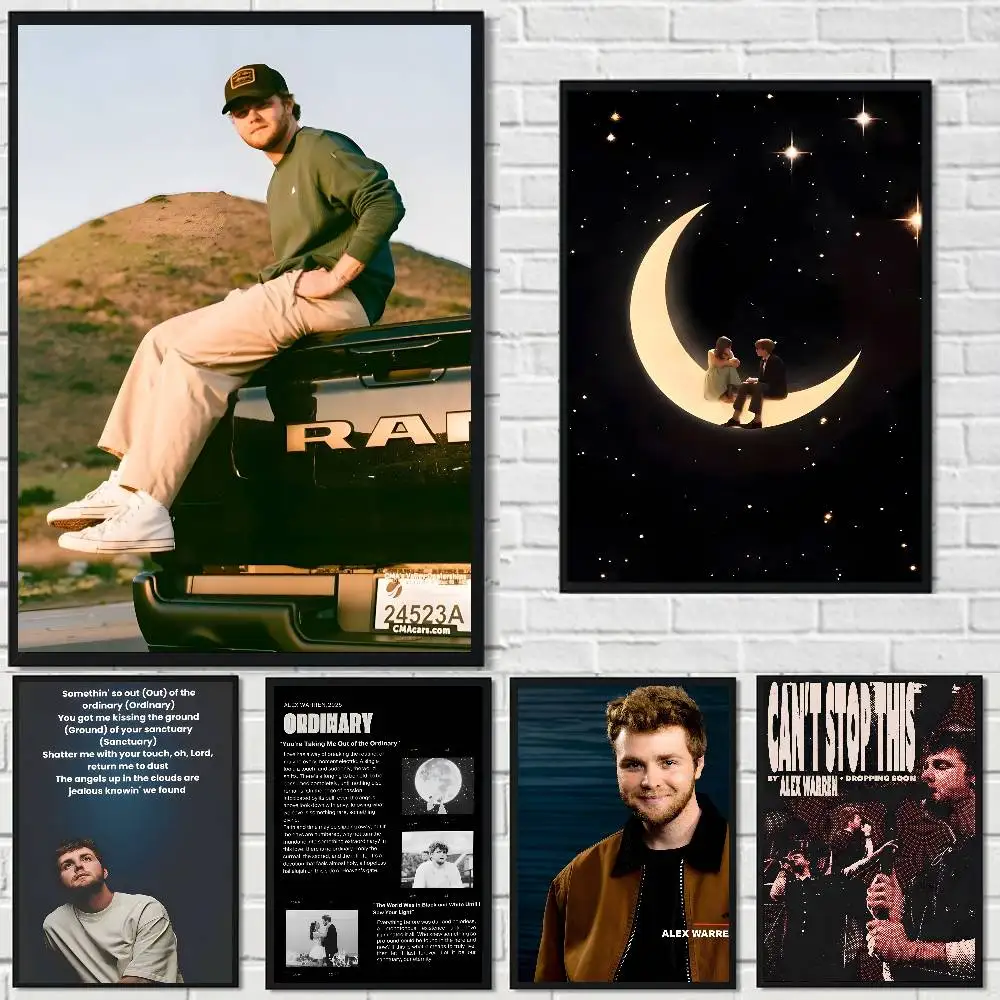 Populärer Musik-Sänger A-alex Warren Modische Leinwand-Wandkunst für Wohnzimmer-Dekoration