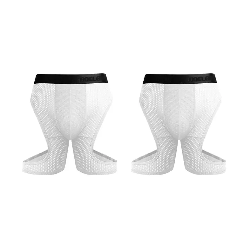 5 Stück Sportunterhosen für Herren, Fitness, Eisseide, dünn, schnelltrocknend, verlängert, reibungsarm, ohne Beinabsatz, Boxershorts Image