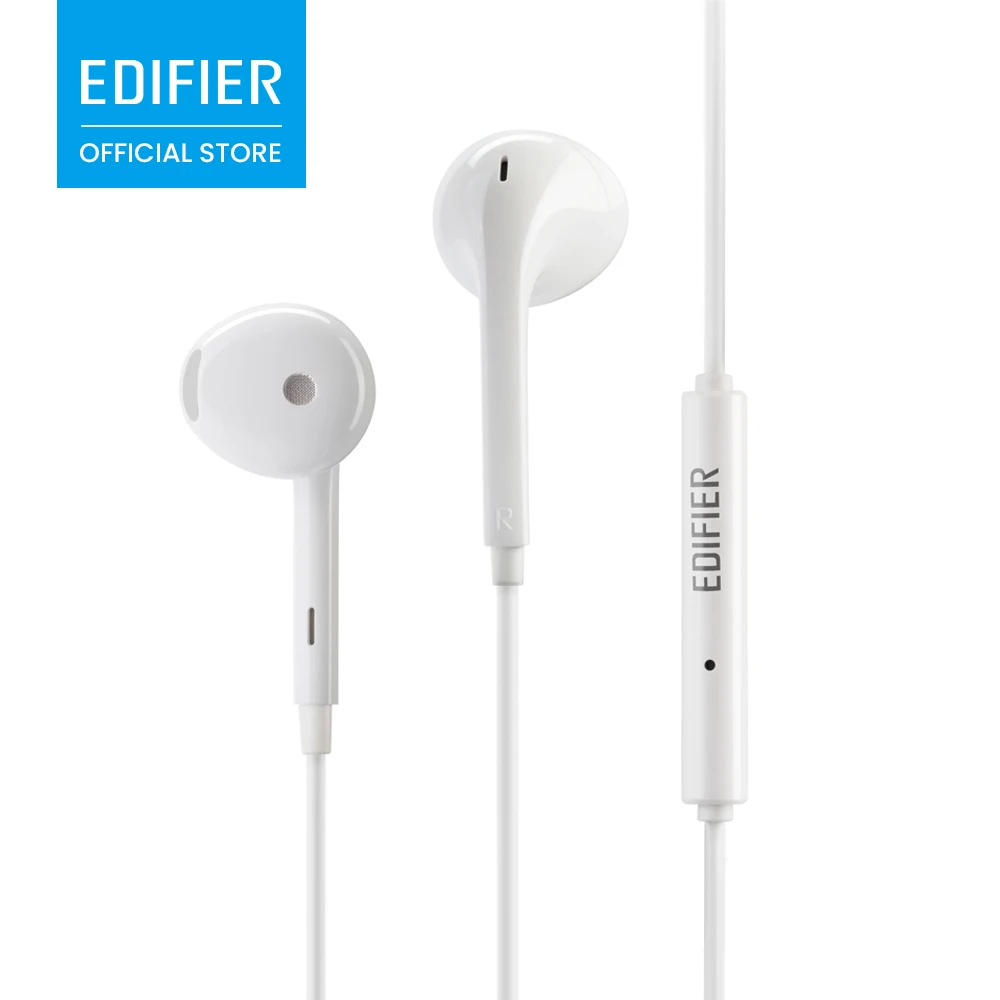 EDIFIER P180 Plus Kabelgebundene In-Ear-Kopfhörer 14,2mm Neodym-Treiber 3,5mm Stecker mit Mikrofon 3-Tasten In-Line-Steuerung für Klare Anrufe Image