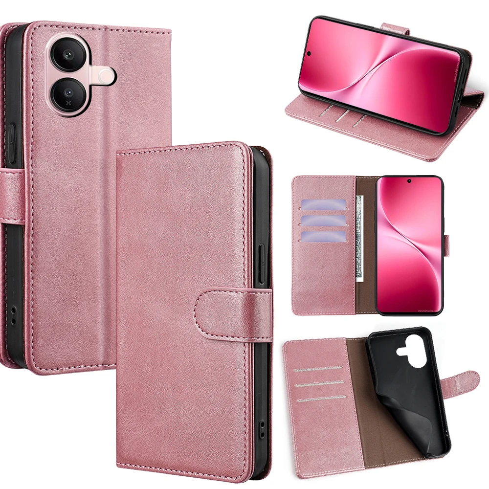 Business RFID Brieftaschen-Handyhülle für VIVO V60 V50 V40 V30 V29 Lite V40 Pro V30SE mit Magnetverschluss, Kartenfächern und Holster-Funktion Image