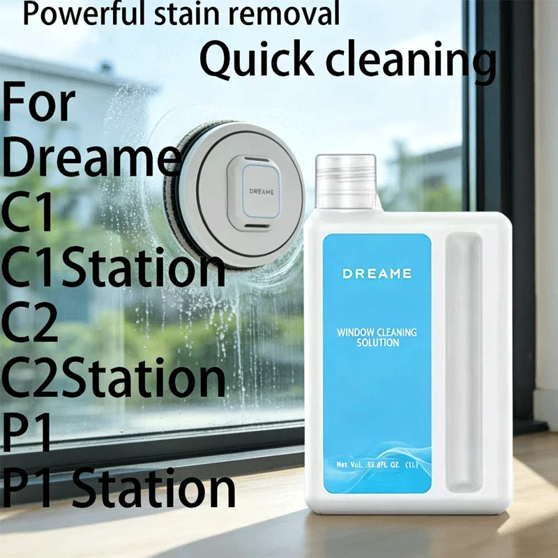 Original Dreame Reinigungsflüssigkeit 1L für C1/C1Station/C2/C2Station/P1/P1Station Fensterputzroboter Reinigungsflüssigkeit Zubehör Image